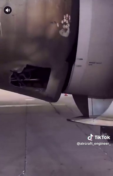Beyond a Bird Strike? New footage reveals significant damage to the fan and exhaust section of the FedEx Boeing 767-300’s right engine (CF6-80C2B6F) following its emergency landing at Newark, NJ. While the official report cites a bird strike, the extent of the damage raises questions.