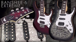 BANSHEE EXTREME 6 & 7 STRING HARDTAIL Available in Charcoal Burst and Black Cherry Burst TAP THE LINK IN THE COMMENTS FOR DETAILS Schecter Custom Hardtail w/ String Thru Body Schecter Diamond Plus Bridge & Diamond Single Coil Neck Pickups Quilted Maple Top on Mahogany Body | Schecter Guitars