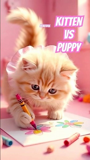 Would you rather like Tine #kitten 💐Drawing or #puppy paws drawing 🐾 #shorts