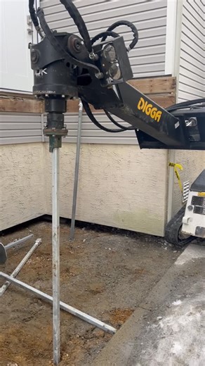 Innovative on Instagram: "Driving helical piles to support a new deck foundation💪 #construction #contractor #helicalpiles #ocnj #oceancitynj"