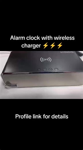 This is not just a #clock , it wakes you up, shows the #temperature and charges your #smartphone ⚡⚡⚡. Yes it has a #wireless charging point 😎😎😎. Profile link for more details 👍👍👍