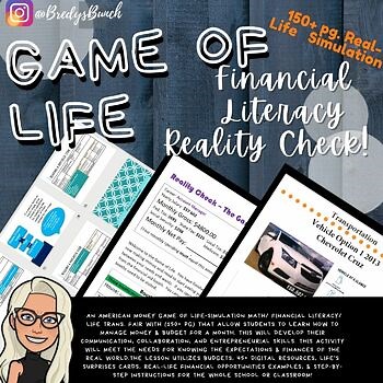 Game of Life: Math & Financial Literacy Reality Check Simulation-American Money