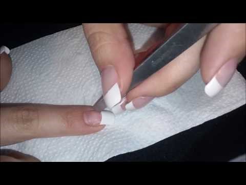 Como pegar tips en las uñas, con acrilico