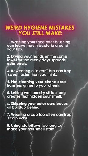 The Dirty Truth: 8 Hygiene Mistakes Most People Ignore #psychologyfacts #motivation #humanbehavior