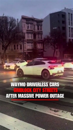 Fox News on Instagram: "TECH TRAFFIC JAM: Waymo driverless cars create a bizarre scene in San Francisco, blocking an intersection as a massive power outage knocked out traffic signals and plunged the city into darkness. The company is restoring its robotaxi service in the city, where nearly 10,000 people are still without power."