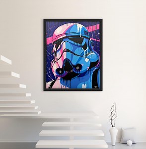 Stormtrooper Drip (canvas Painting 24inx30in.) - Etsy