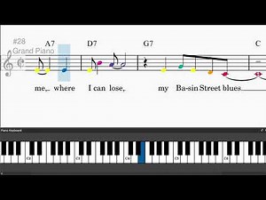 Basin Street Blues by Spencer Williams - Easy piano tutorials with leadsheet and chords