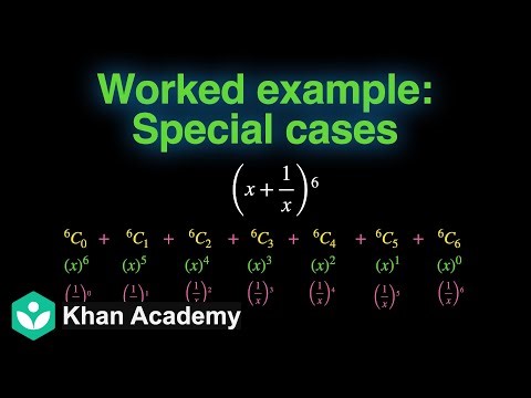 Worked example (special cases) | Binomial Theorem | Grade 11 | Math | Khan Academy