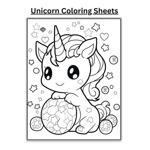 Unicorn Coloring Pages for Kids, Magical Printable Worksheets (PDF) - Etsy Australia