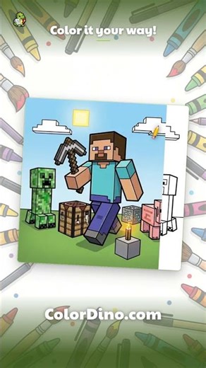Minecraft Coloring Pages for Kids - Free Printable! #coloringpages