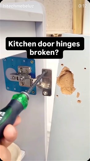 RapidFix Carpentry on Instagram: "🚪 Kitchen door hinges broken? Don’t replace the whole cabinet yet. This kitchen door was hanging loose and ready for the bin… until we used a simple hidden fix that brought it back to life 💪 In this video, we show you: ✔️ Why kitchen hinges fail ✔️ The quick repair trick most people don’t know ✔️ How to make the door solid again without new cabinets Perfect for homeowners, DIYers, and tradies who want smart fixes, not expensive replacements. 🔧 Save this tip �