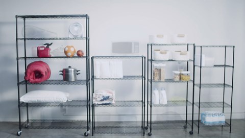 14x36x54 Inch 4-Shelf Storage Shelves Heavy Duty Shelving Unit for Kitchen Metal Shelves Garage Organizer Wire Rack Shelving Storage Unit Shelf Adjustable Utility NSF Certification Commercial