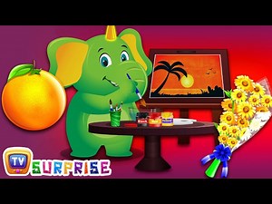 Kids Learn New Objects with Orange Colour Song | ChuChu TV Surprise Learning Eggs - Videos For Kids