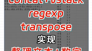 120、正则函数regexp整理文本 数字