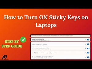 How to Turn ON Sticky Keys on Laptops