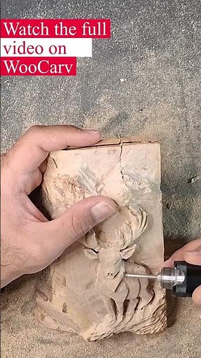 From a Dry Wood Block to a Majestic Deer! 🦌✨ Wood Carving Art