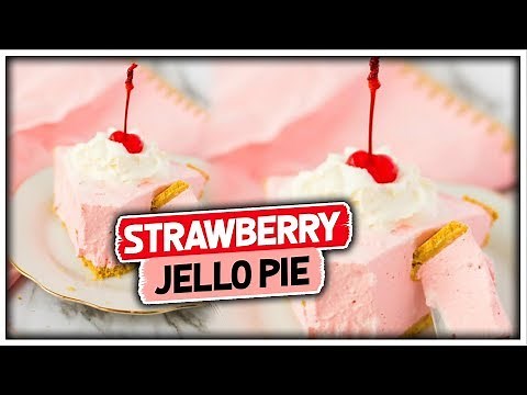 No Bake Strawberry Jello Pie