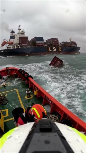 Cargo Container Falls Overboard in Storm