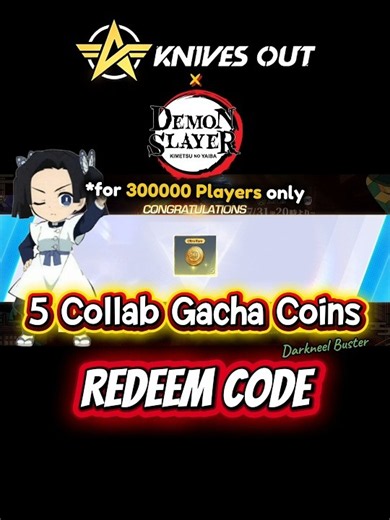 【KNIVES OUT】 ⛩️🔥 REDEEM CODE in DEMON SLAYER (Kimetsu no Yaiba) 2nd collaboration on 31 juli 2026