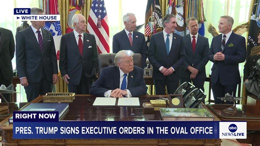 WATCH LIVE: President Trump signs executive orders in the Oval Office. https://abcnews.link/EWo2bVe | ABC News