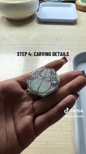 Our slow and detailed process of carving each Jade pieces. 💚 #jade #learnontiktok #carved #chinesestyle #goodluck #jadenecklaces #chineseculture #toronto #handmade #wicked #necklaces #money #fortune #lucky #yearofthesnake #chinesestyle