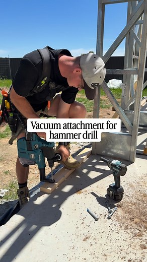 Hammer drill vacuum attachment I’m a bit of a fan of this thing, never had one for 10 years but definitely a good investment 👍 would be ideal for drilling overhead 👌 | Sammy Aitken
