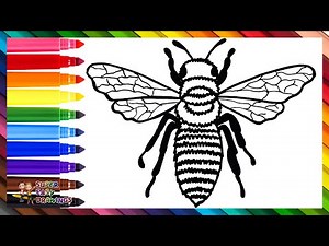 Draw And Color A Bee 🐝🌈 Drawings For Kids