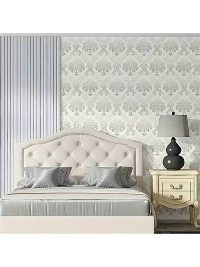 ボヘミアン調ベージュダマスク柄 自己接着式壁紙、ペールアンドスティック ライニング素材、ホーム/レンタル/寮の装飾、寝室、リビング、キャビネット、引き出しのライニング、壁のリノベーション、秋のホームメイクオーバーギフト、誕生日、卒業、ルームデコレーション、ホームデコレーション、壁の装飾、バスルームデコレーション、寝室のデコレーション、ルームデコレーションアイテム、リビングルームの装飾、ハウスデコレーション、壁紙ステッカー、パーソナライズド ステッカー | SHEIN