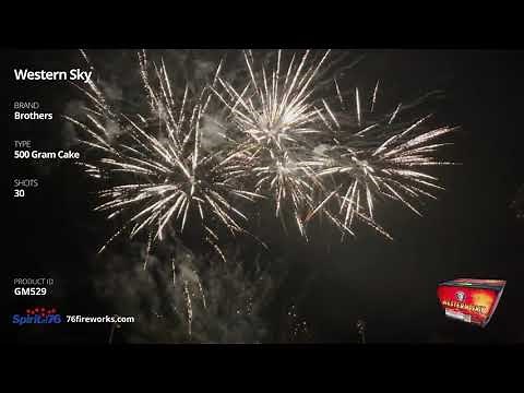 GM529 Western Sky - 30 shot 500 Gram - Brothers Pyrotechnics