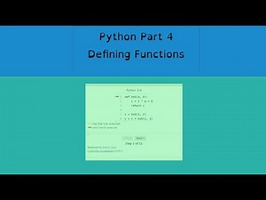 Python Part 4 - Defining Functions