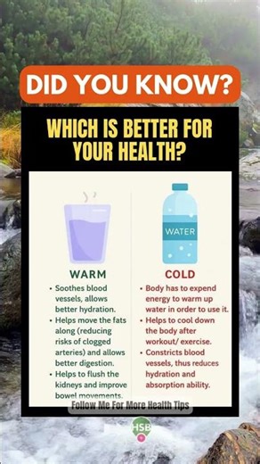 💧Warm vs. Cold Water – What’s Better for You?