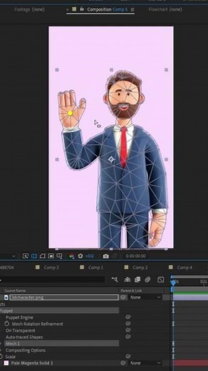 Learn Puppet Pin Animation in 1 Minute! 🕺 🕑 ⚡ #shorts #aftereffects #animation #LearnAE #tutorials