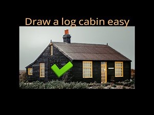 How to draw a log cabin