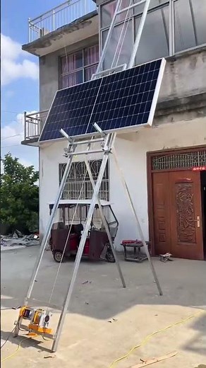 Ladder hoist lift ladder with lift equipment solar panel ladder lifter for warehouse construction