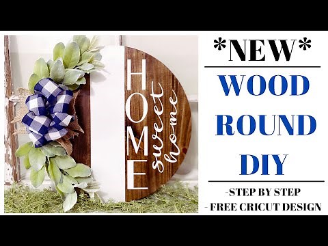 *NEW* WOOD ROUND DIY & DESIGN | STEP BY STEP WOOD ROUND DIY INSTRUCTIONS | HOW TO MAKE A WOOD ROUND