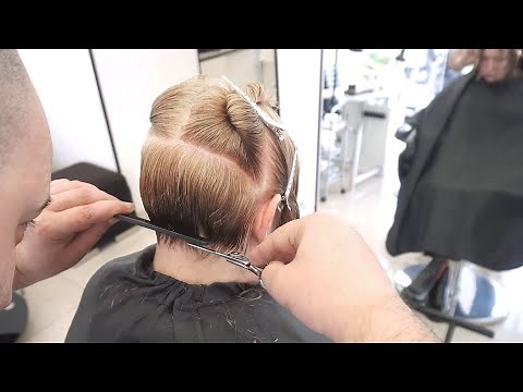 OLDER WOMAN HAIRCUT - SHE WANTS SHORT PIXIE BOB CUT | BLONDE HAIR