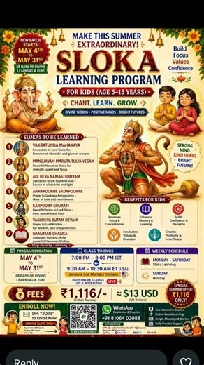 #sloka Learning program#