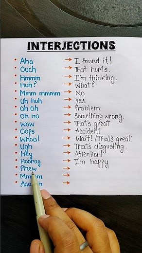Interjections 🗣️✨ #english #education #interjections #englishgrammar