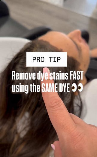 Forehead dye stains don’t need harsh removers. This pro trick uses the same hair color to lift the stain gently. • Las manchas de tinte en la piel no necesitan removedores agresivos. Este truco profesional usa el mismo tinte para limpiarlas suavemente ✨ #miltonhairstylist #dtmilton #