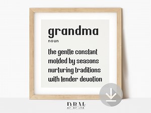 Grandma Definition Cross Stitch Pattern | Modern Minimalist Typography | PDF Guide | Digital Download - Etsy Australia