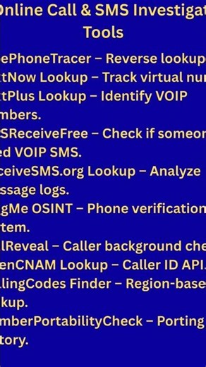 ☎️ Phone Number Intelligence Tools (OSINT Edition)