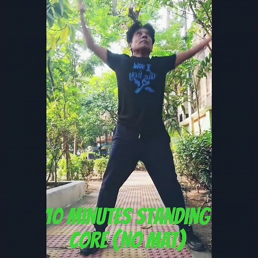 10 minutes standing core (no mat)#shorts