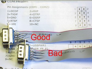 Fixing motherboard COM port dongles