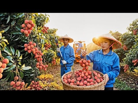 Inside a Modern Lychee Factory: From Farm to Delicious Dried Lychees (Full Automated Process)