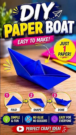 How to Make a Paper Boat | Easy Origami Boat Step by Step | Foldsy