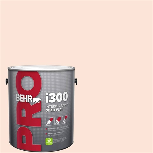 BEHR PRO 1 gal. #210A-1 Cool Cream Dead Flat Interior Paint PR31001 - The Home Depot