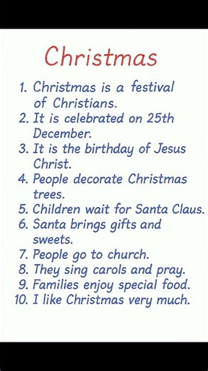 10 Lines on Christmas | Easy Essay for Kids