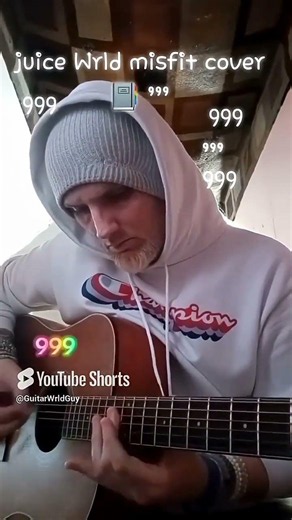 Misfit - Californiacation - Juice Wrld acoustic guitar 📔#999 #999forever #999wrld #newshorts #999