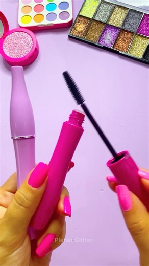 ASMR Planet Glitter Satisfying with Unboxing & Review Makeup Mask Pink Black Sounds Video Blind Bag