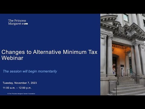 Alternative Minimum Tax Webinar – November 7th 2023